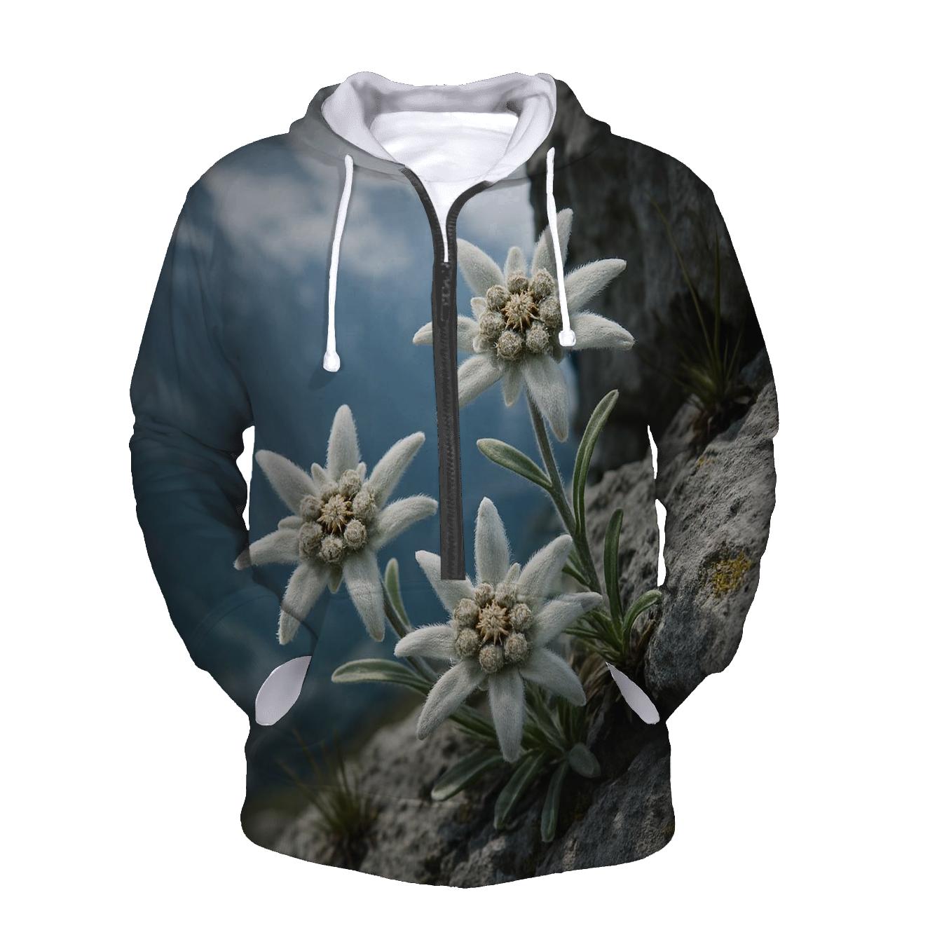 Alpine Edelweiss On Rocky Ledge graphic hoodies
