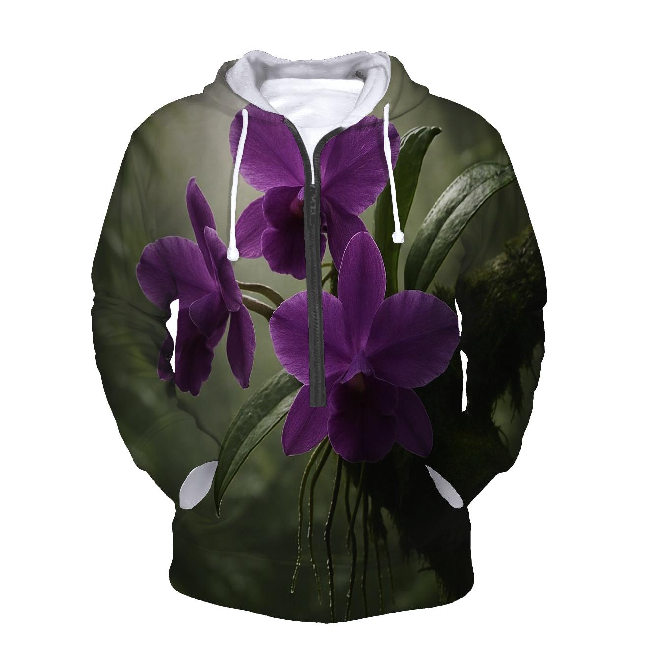 Wild Orchid Cluster In Cloud Forest hoodies fashion
