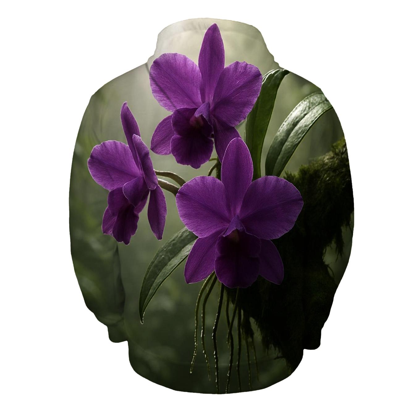 Wild Orchid Cluster In Cloud Forest hoodies fashion