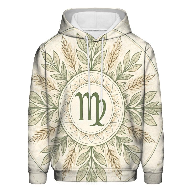 Mystic Virgo Earth Garden Mandala zip-up hoodies