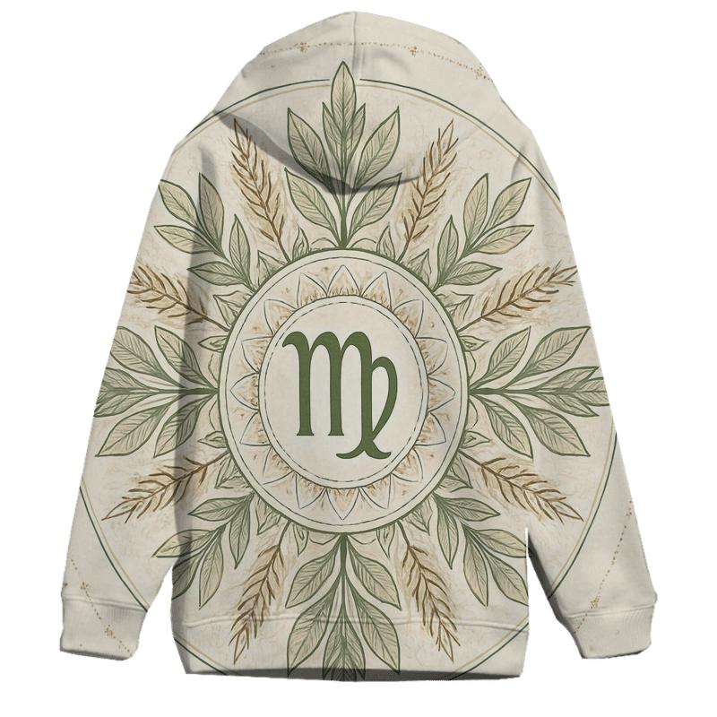 Mystic Virgo Earth Garden Mandala zip-up hoodies