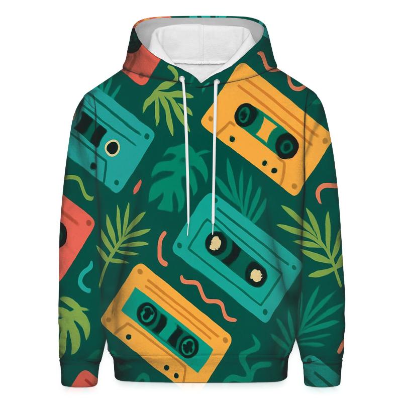 Cassette Jungle Rhythm printed hoodies