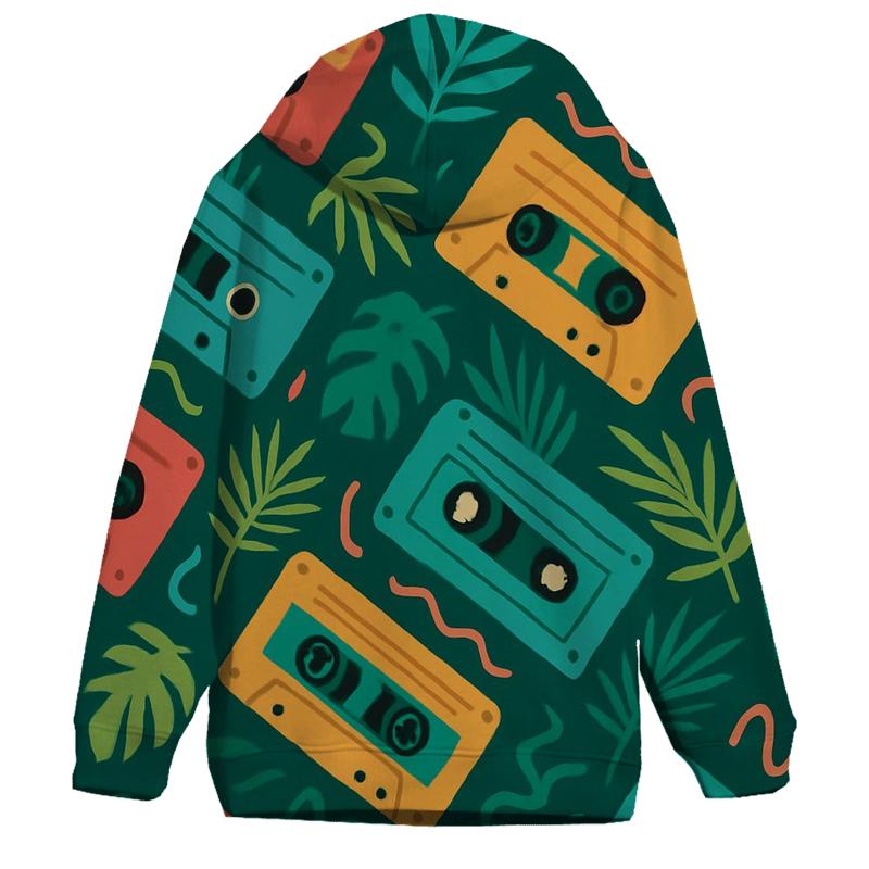 Cassette Jungle Rhythm printed hoodies