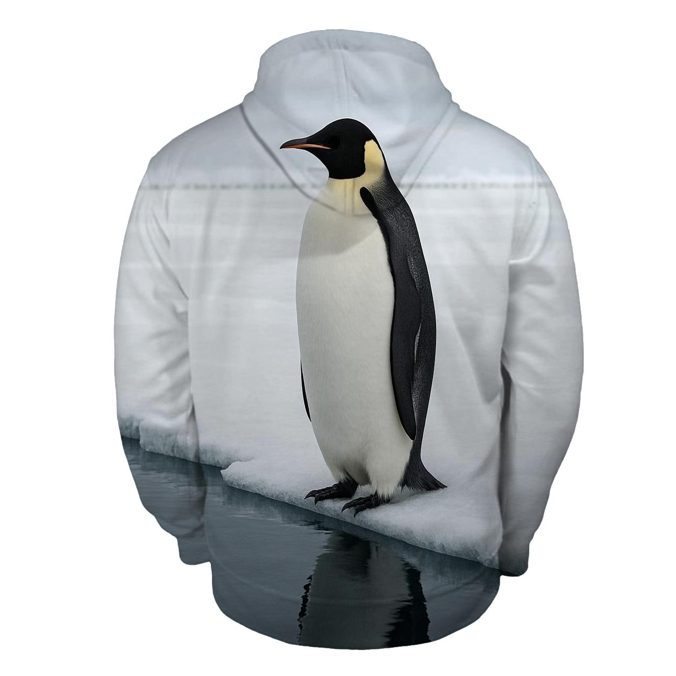Ice Flow Sentinel Emperor Penguin pullover hoodies