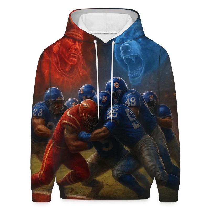 Goal Line Stand Of The Tomahawk Bear zip-up hoodies