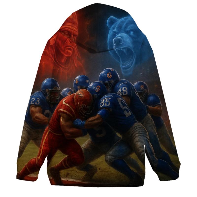 Goal Line Stand Of The Tomahawk Bear zip-up hoodies