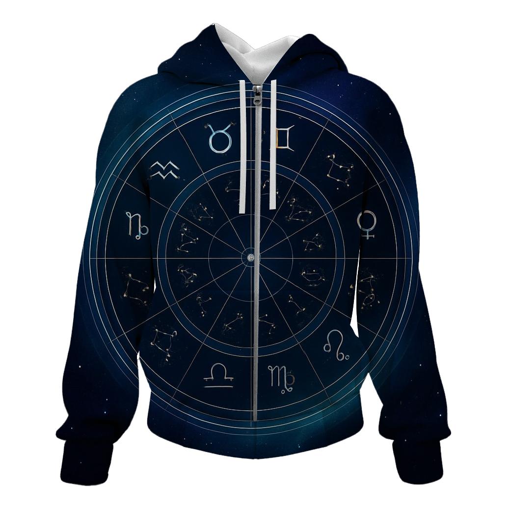 Holographic Zodiac Wheel Of Seasons hoodie designs
