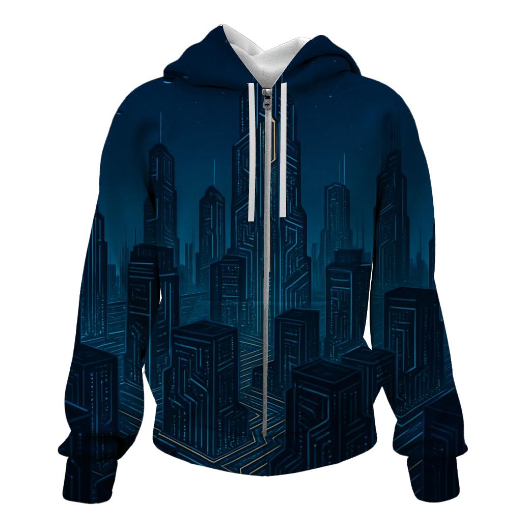 Celestial Circuit City premium hoodies