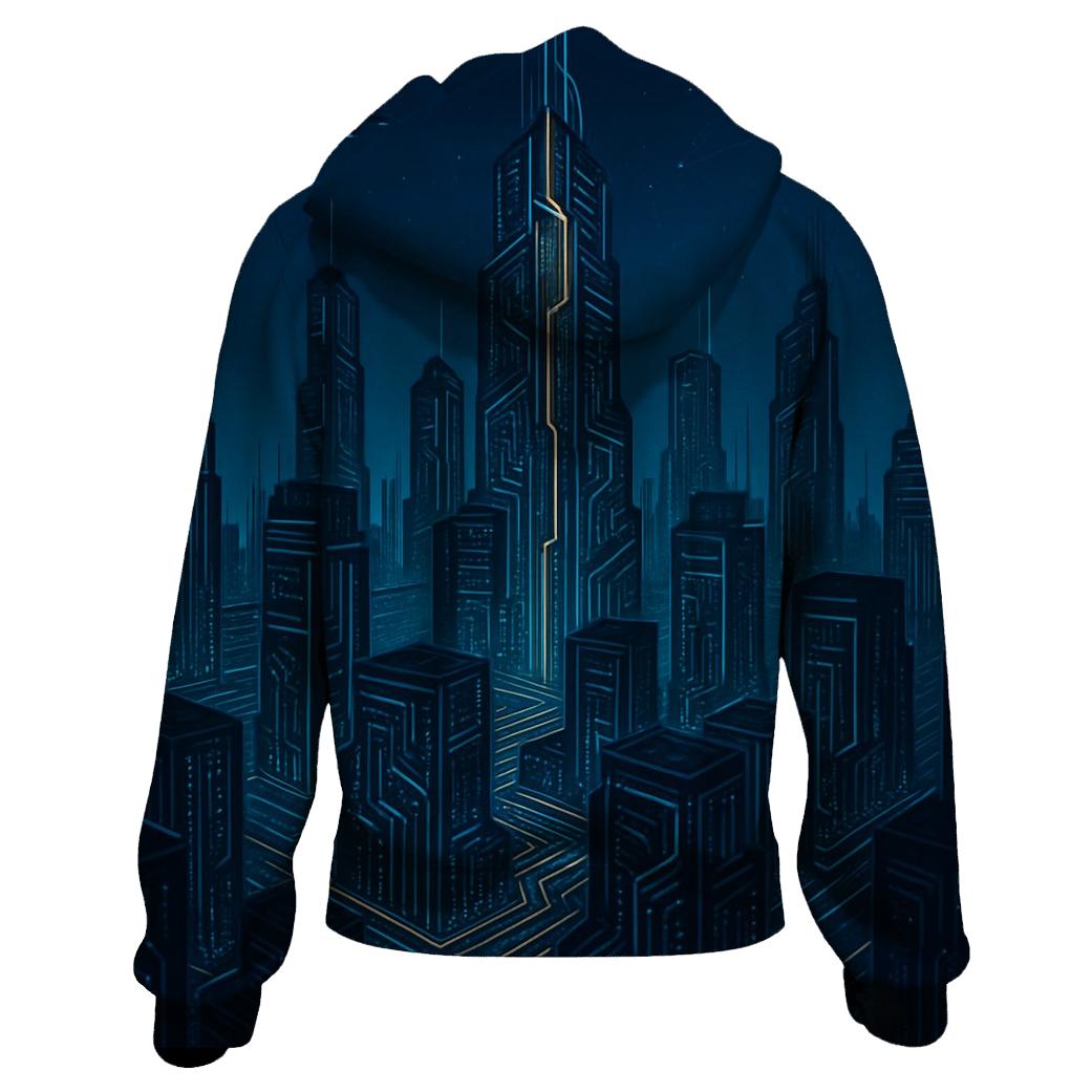 Celestial Circuit City premium hoodies