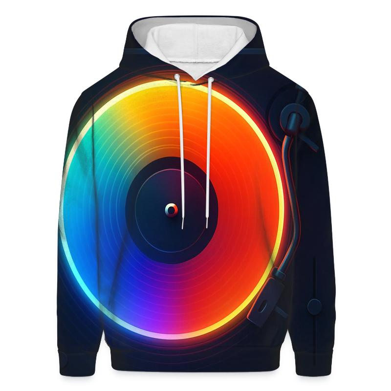 Chromatic Turntable Halo graphic hoodies