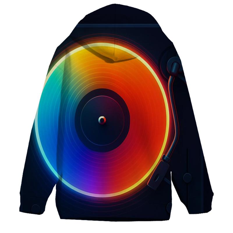 Chromatic Turntable Halo graphic hoodies