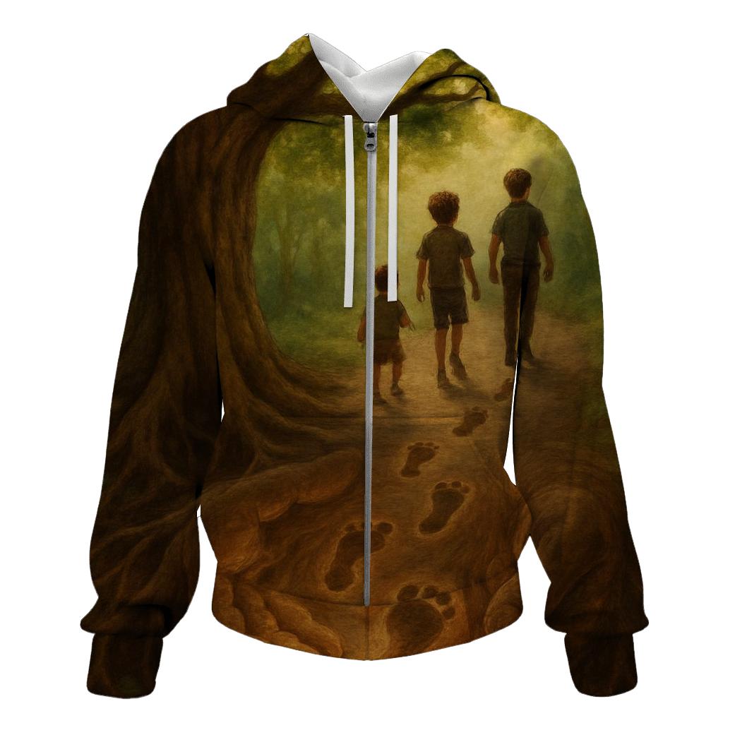 Roots Of Her Love Beneath Every Step zip-up hoodies