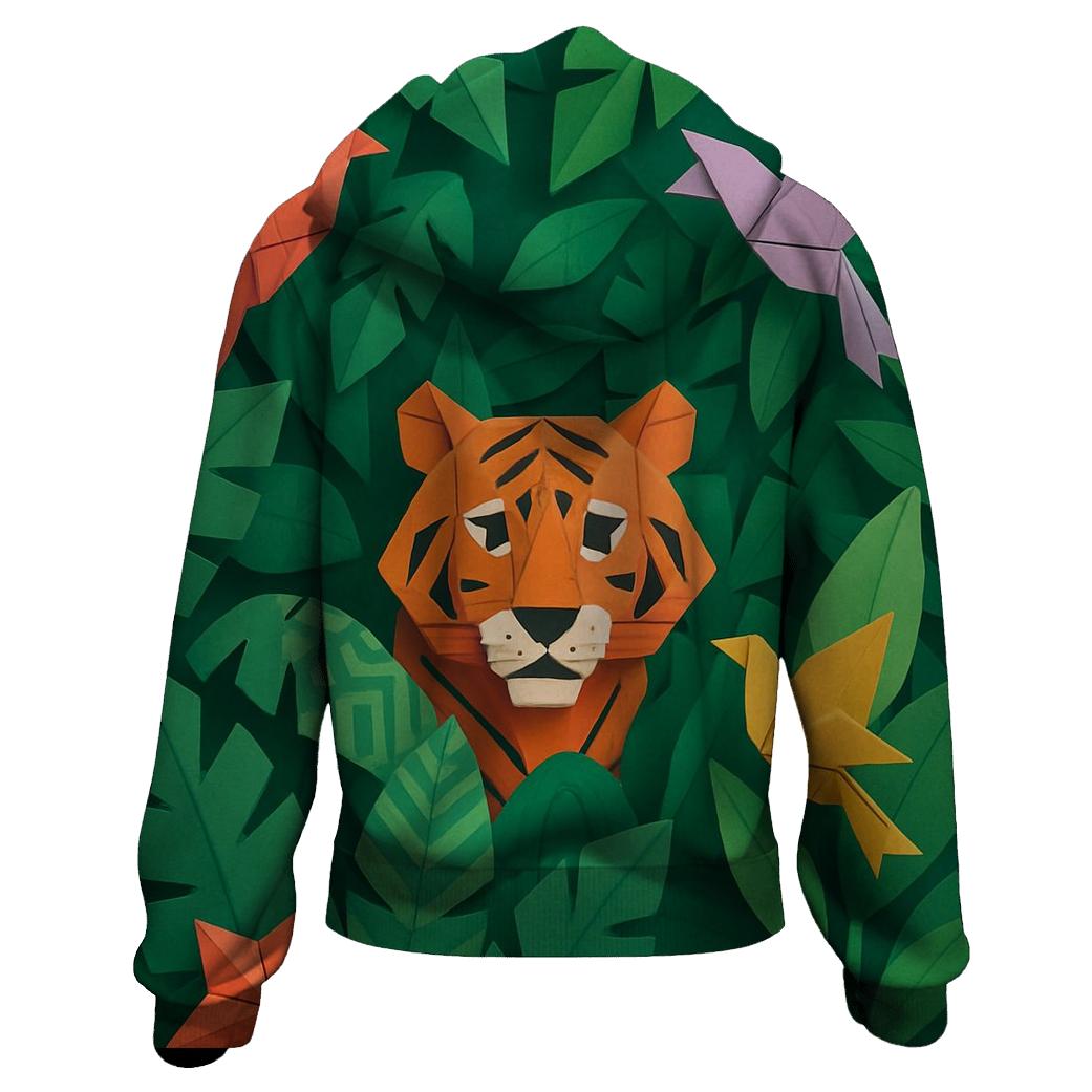 Origami Jungle Dreams zip-up hoodies