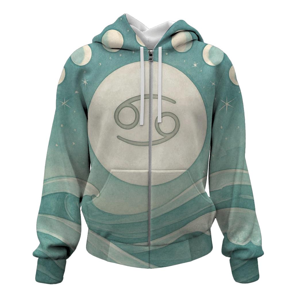 Lunar Cancer Tide And Moon Phases hoodie designs