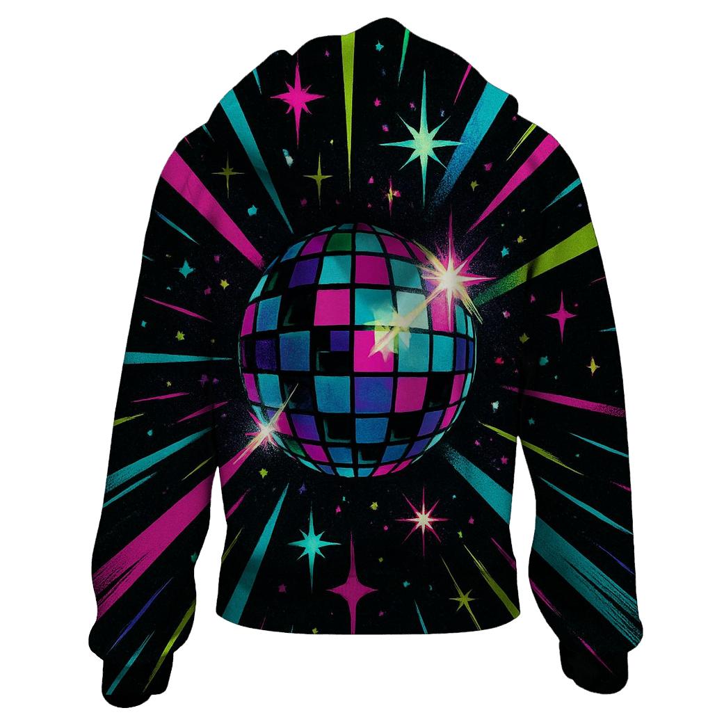 Neon Comet Disco embroidered hoodies
