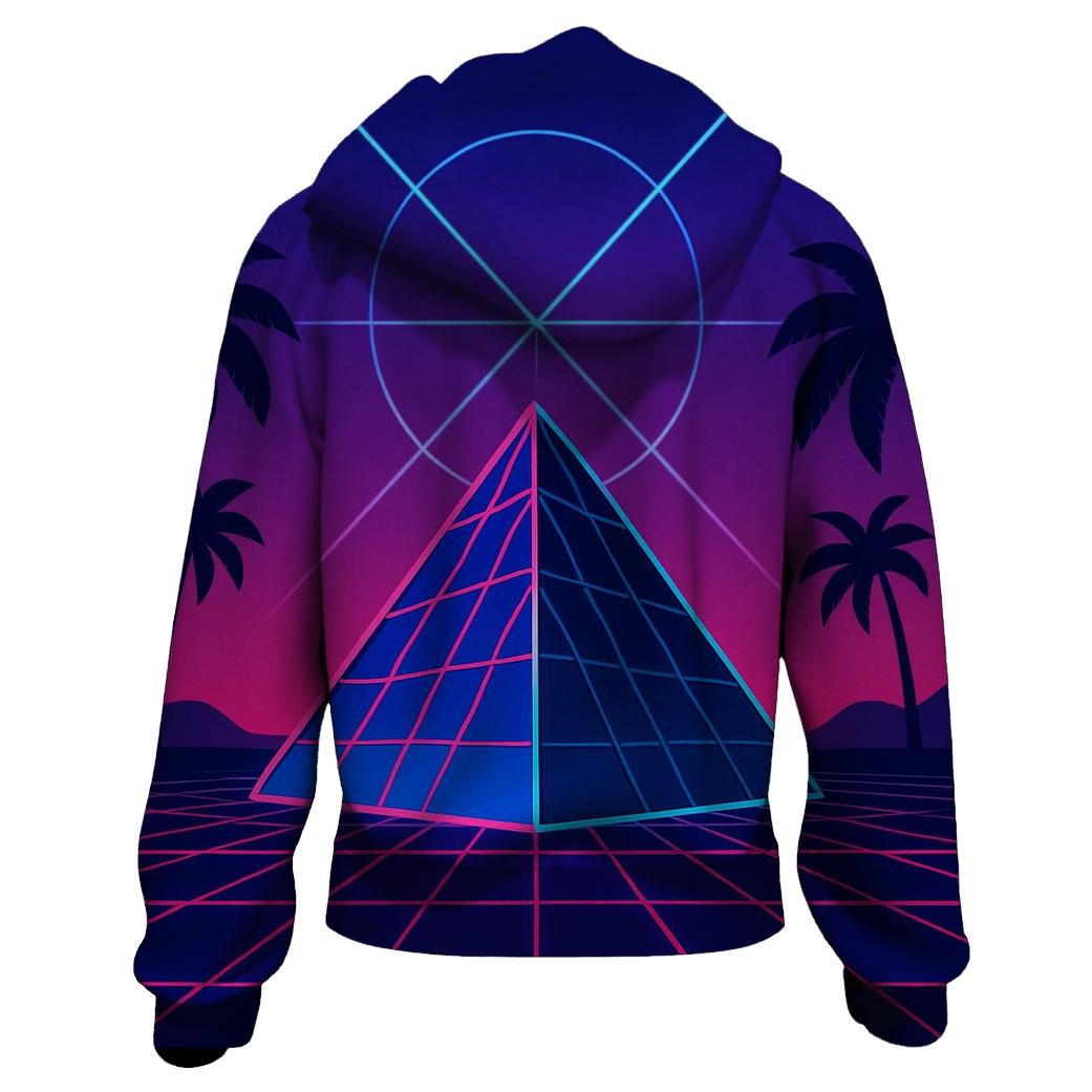 Laser Pyramid Plaza zip-up hoodies