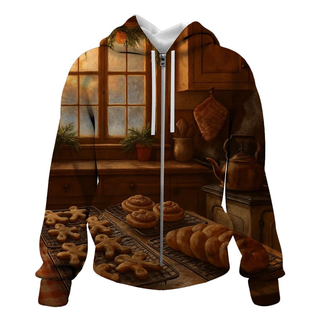 Grandmas Kitchen On Christmas Morning premium hoodies