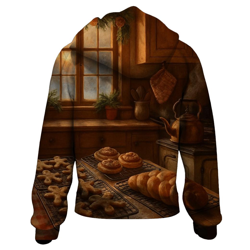 Grandmas Kitchen On Christmas Morning premium hoodies