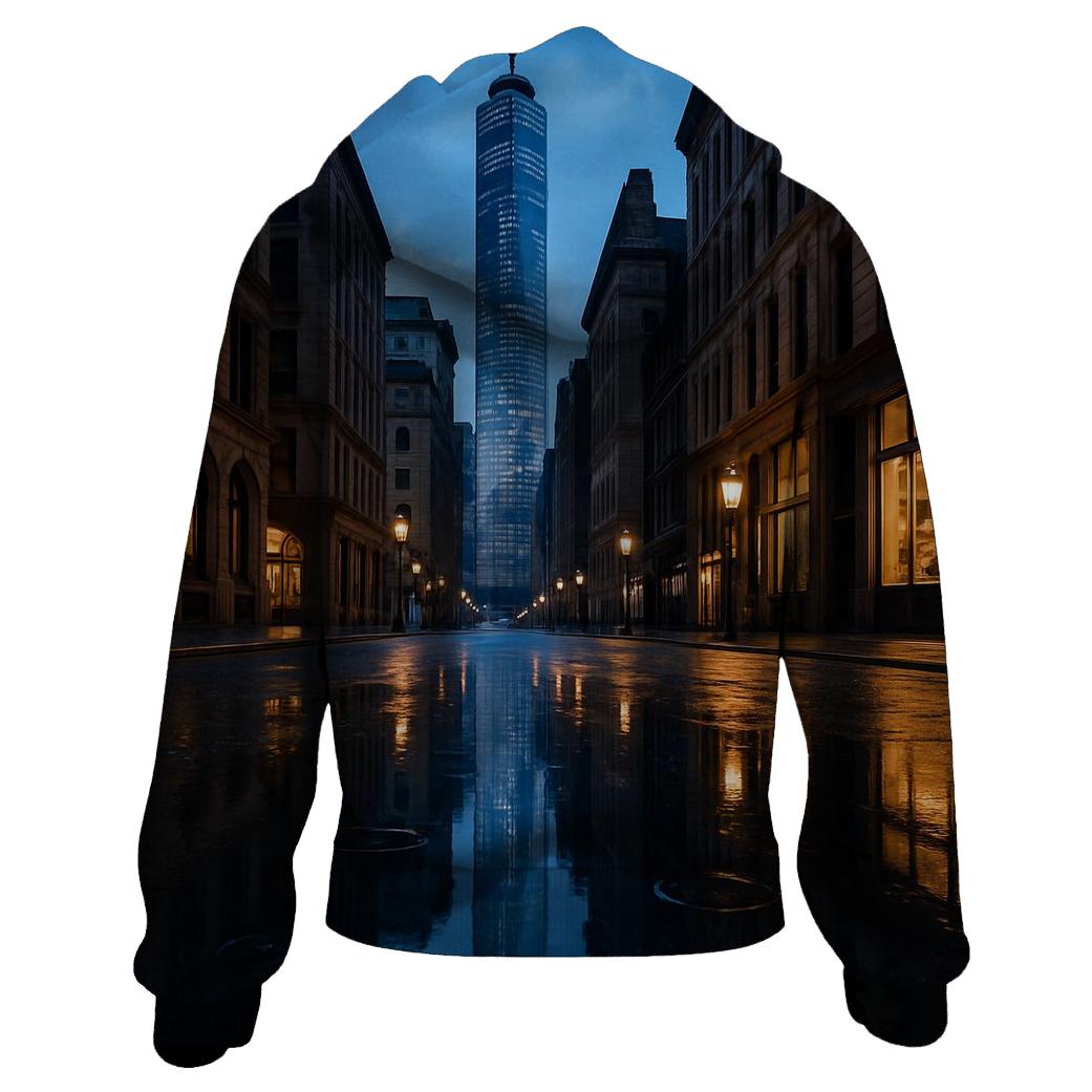Financial District Reflections After Rain custom hoodies