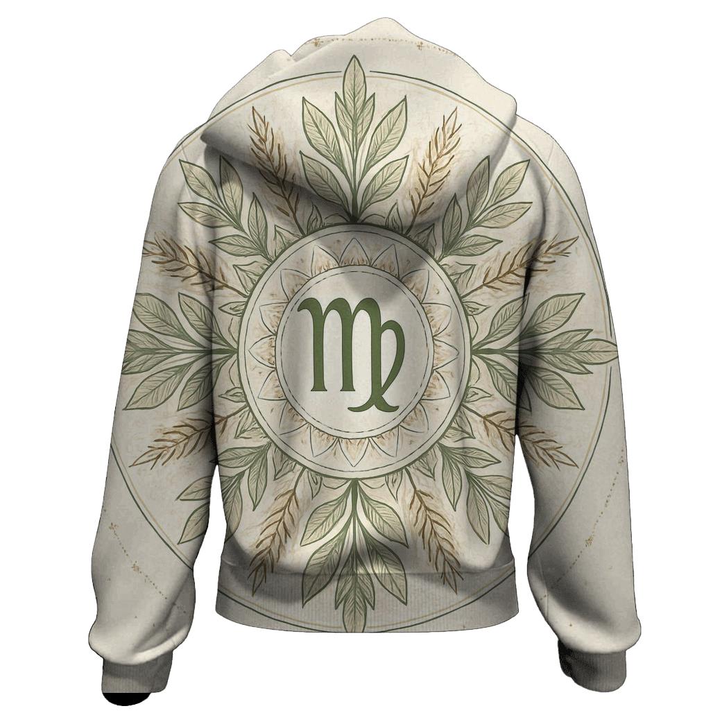 Mystic Virgo Earth Garden Mandala printed hoodies