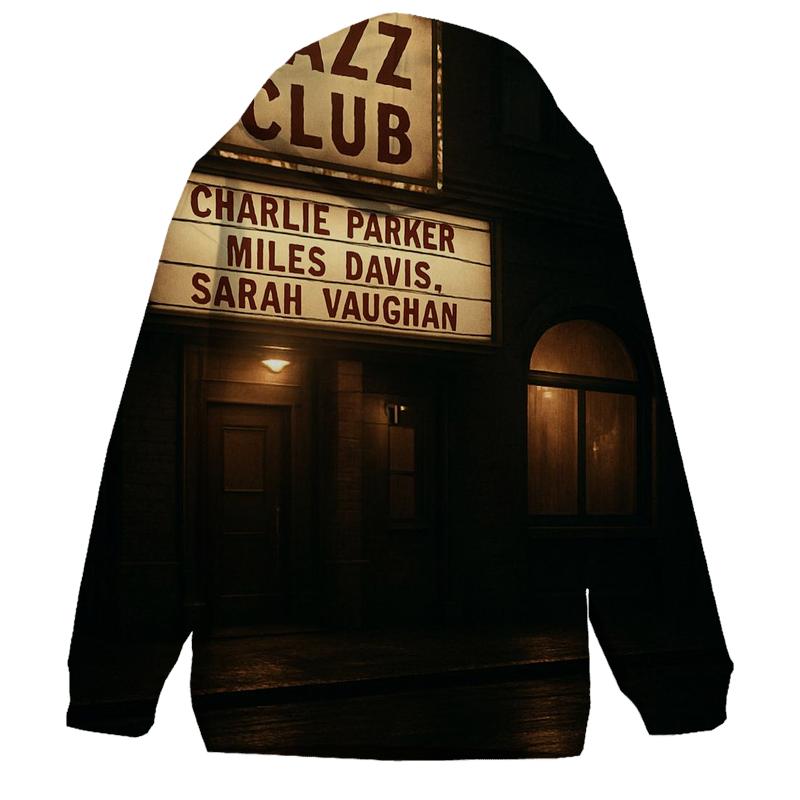 Old Jazz Club Marquee Night Scene custom hoodies