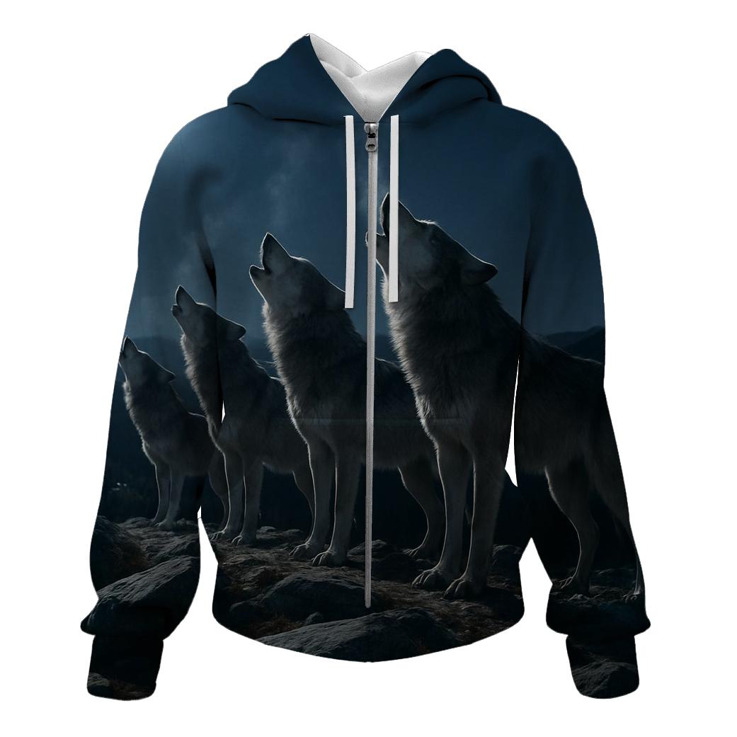 Wolf Pack Night Chorus On Ridge graphic hoodies