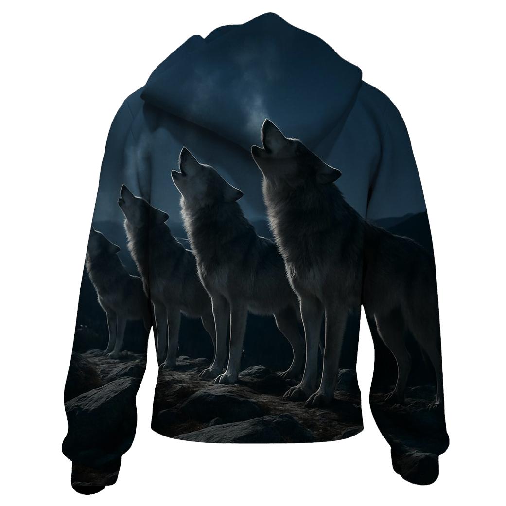 Wolf Pack Night Chorus On Ridge graphic hoodies