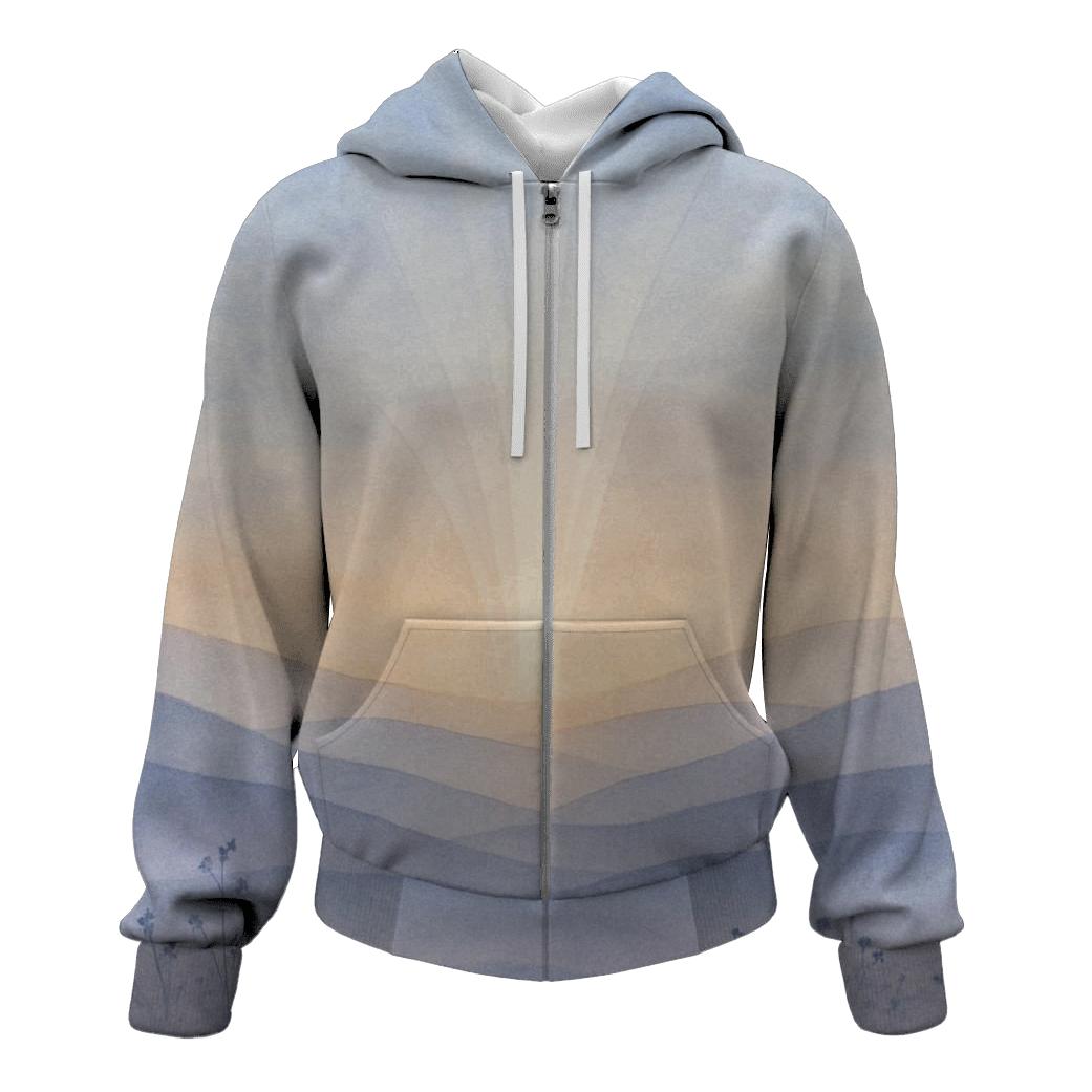 Luminous Horizon Prayer zip-up hoodies