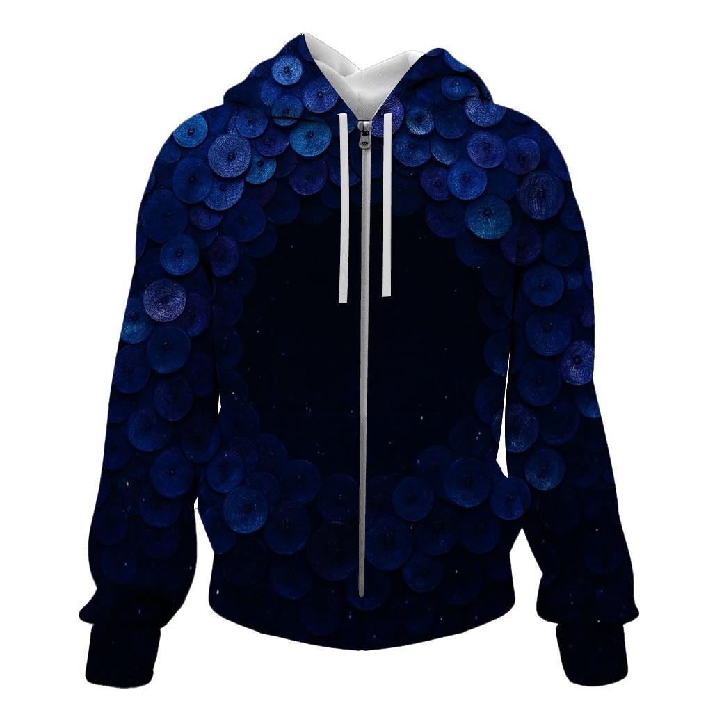 Midnight Sequin Eclipse lightweight hoodies