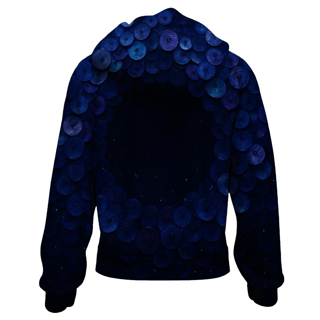 Midnight Sequin Eclipse lightweight hoodies