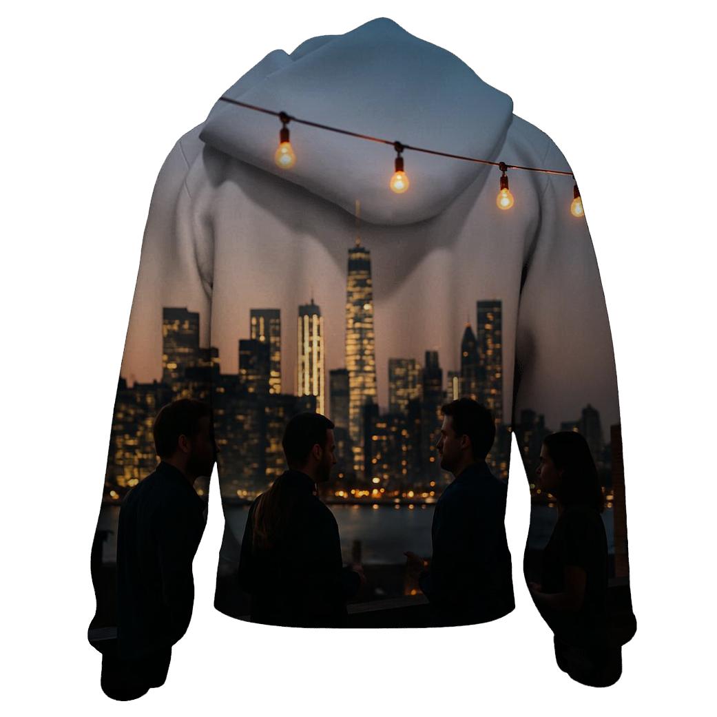 Brooklyn Brownstone Rooftop Skyline Gathering hoodie styles