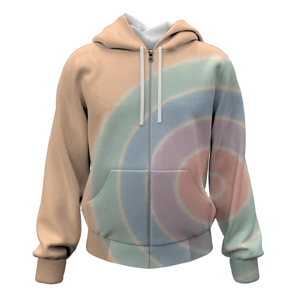 Peach_Sky_Off_Center_Bullseye hoodies fashion