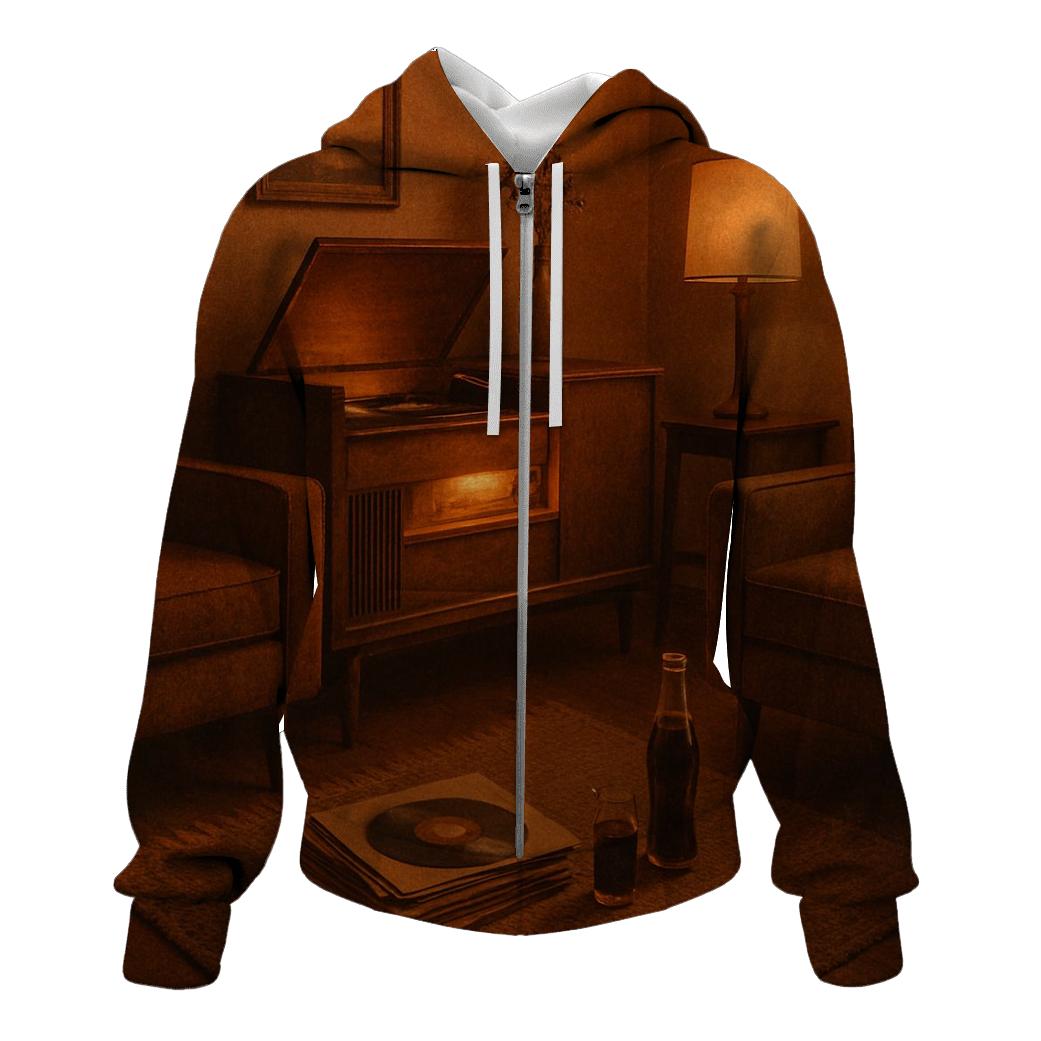 Rustic Vinyl Record Listening Night hoodies fashion