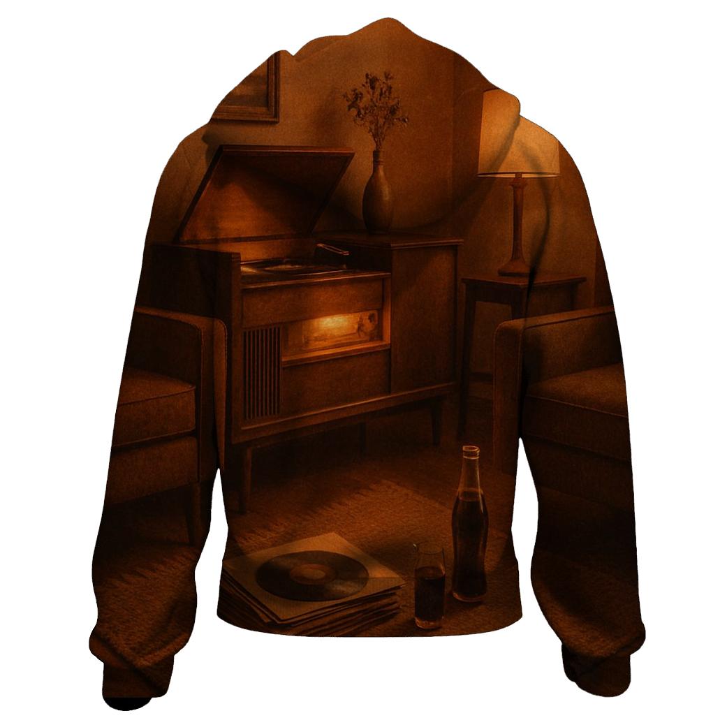 Rustic Vinyl Record Listening Night hoodies fashion