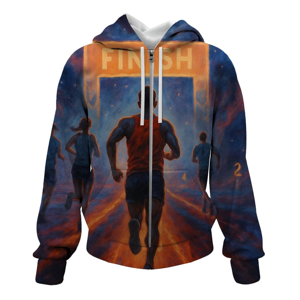Nebula Marathon Finish premium hoodies