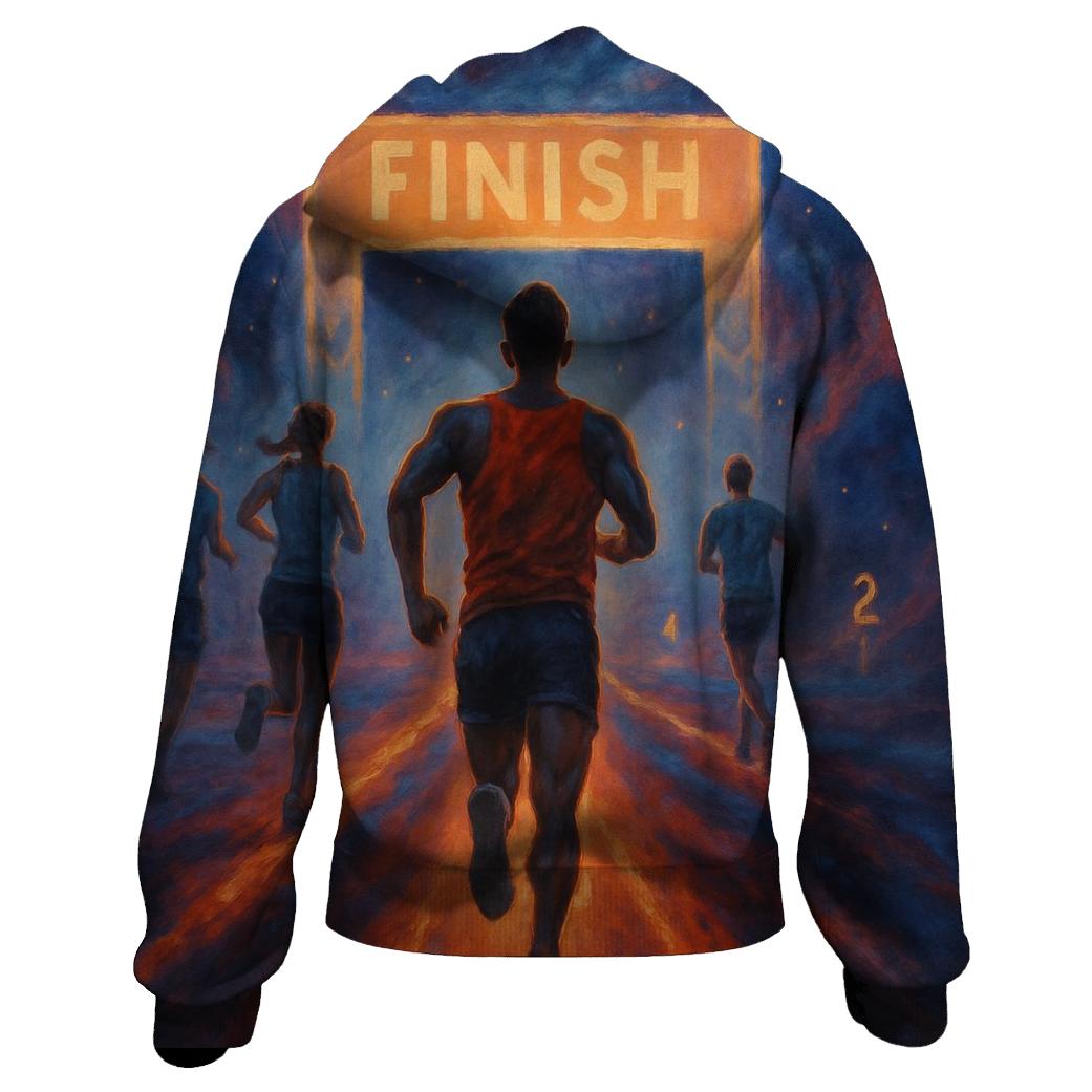 Nebula Marathon Finish premium hoodies