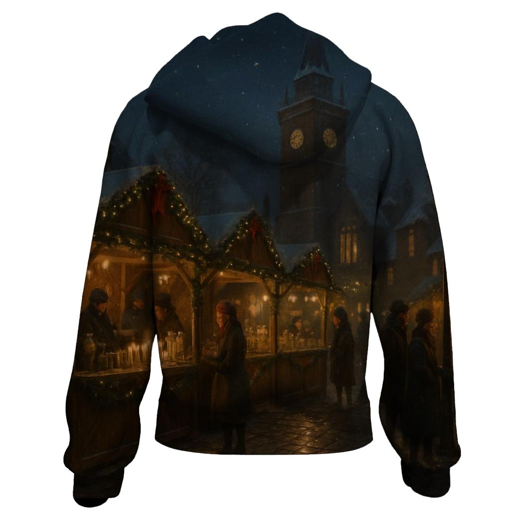 Twinkling Village Christmas Market hoodie designs