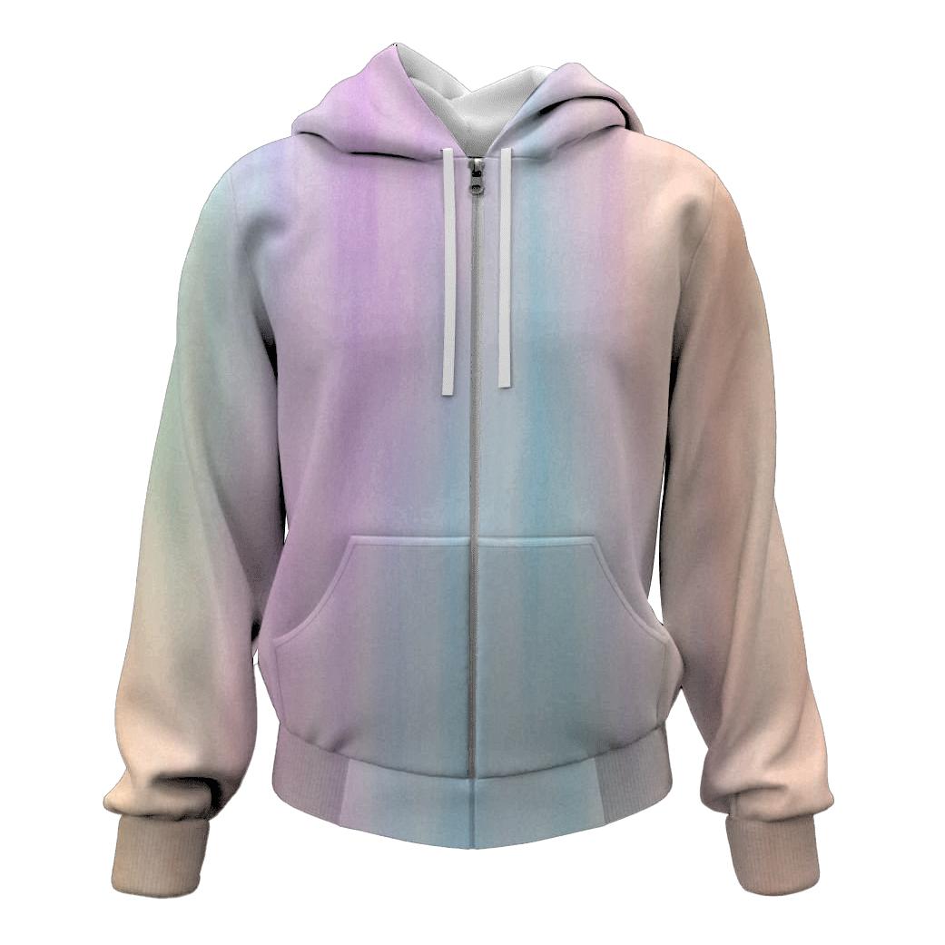 Pastel Rain Drift zip-up hoodies