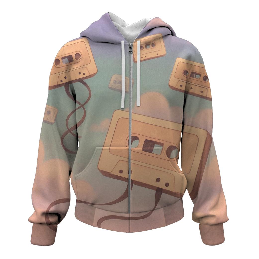 Pastel Cassette Dreamscape pullover hoodies