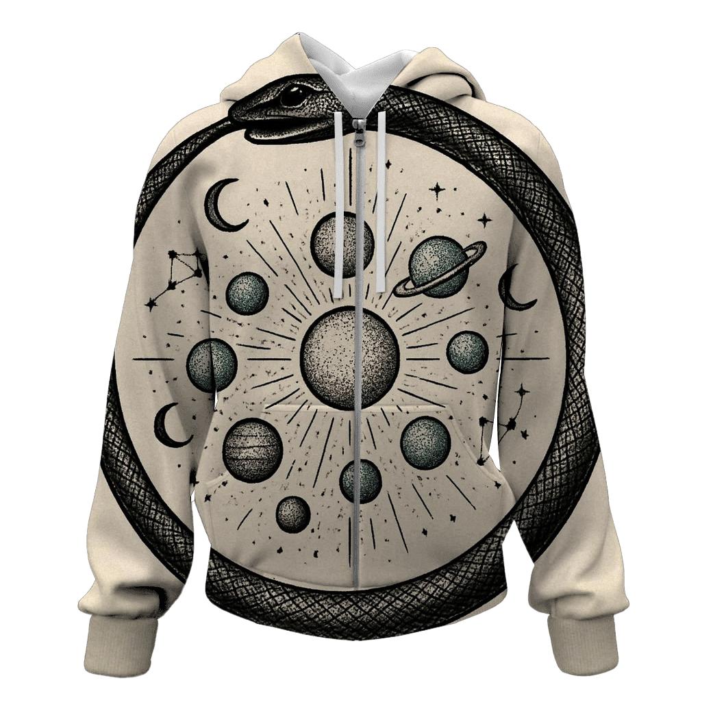 Celestial Circuit Ouroboros heavyweight hoodies