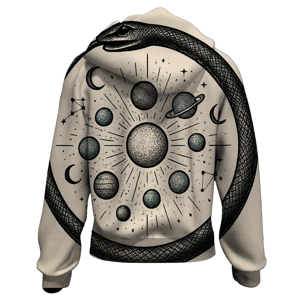 Celestial Circuit Ouroboros heavyweight hoodies