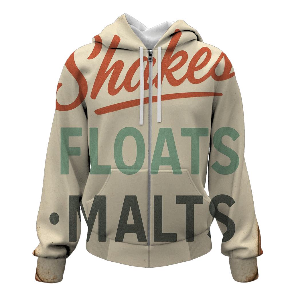 Vintage Soda Shop Menu Board heavyweight hoodies