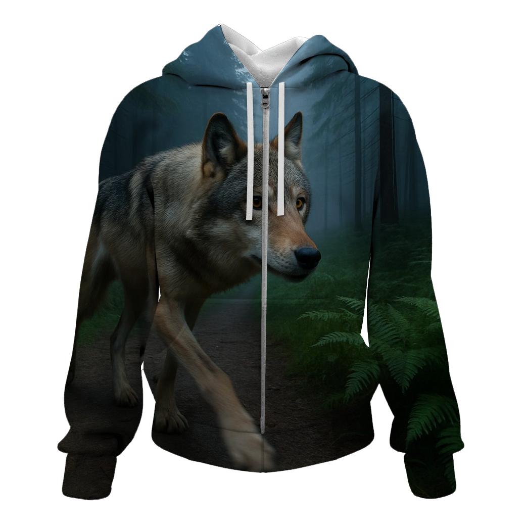 Wolf Crossing Past Remote Trail Camera hoodie trends