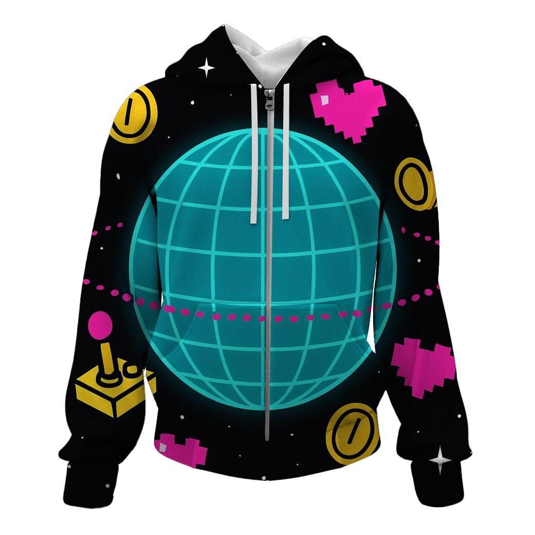 Arcade Grid Planet lightweight hoodies