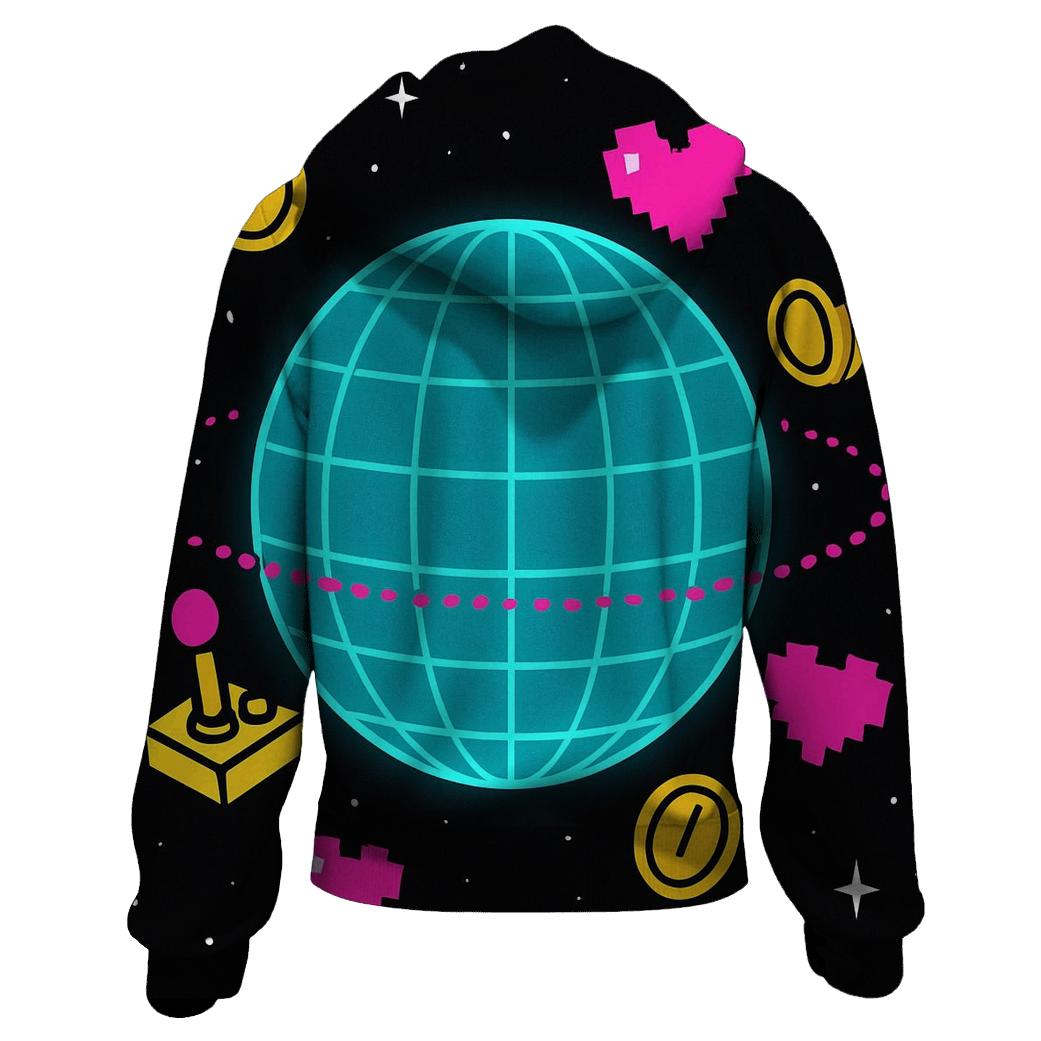 Arcade Grid Planet lightweight hoodies