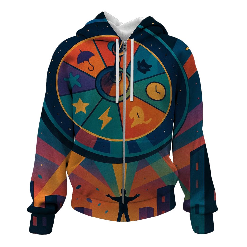 Wheel Of Whimsy Skyline premium hoodies