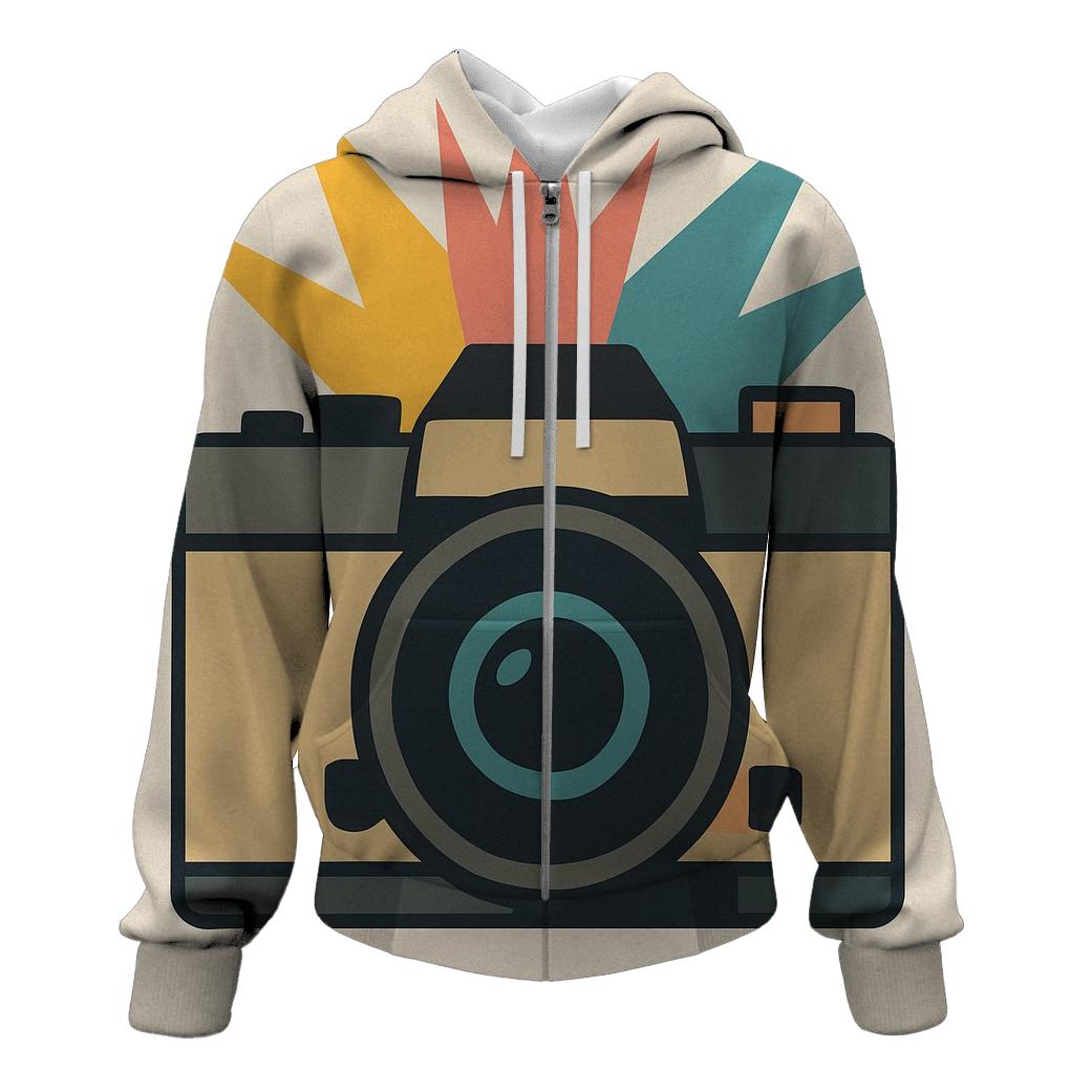 Retro Film Camera Flash graphic hoodies