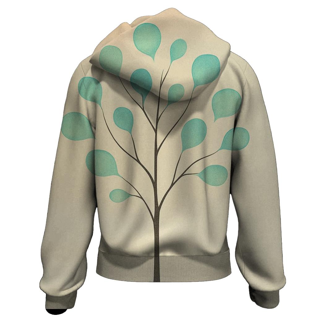 Tree Of Quiet Whispers zip-up hoodies