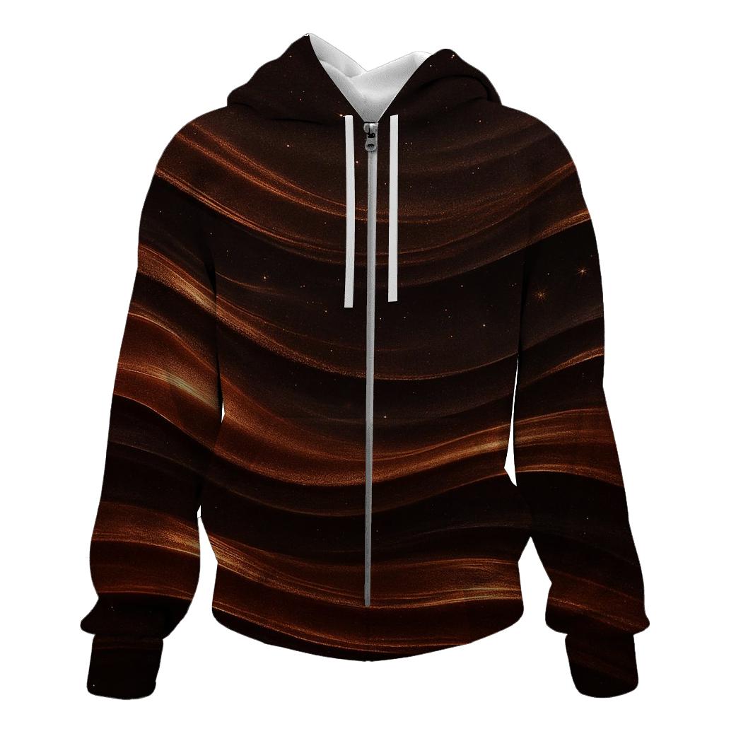 Bronze Aurora Ripples zip-up hoodies