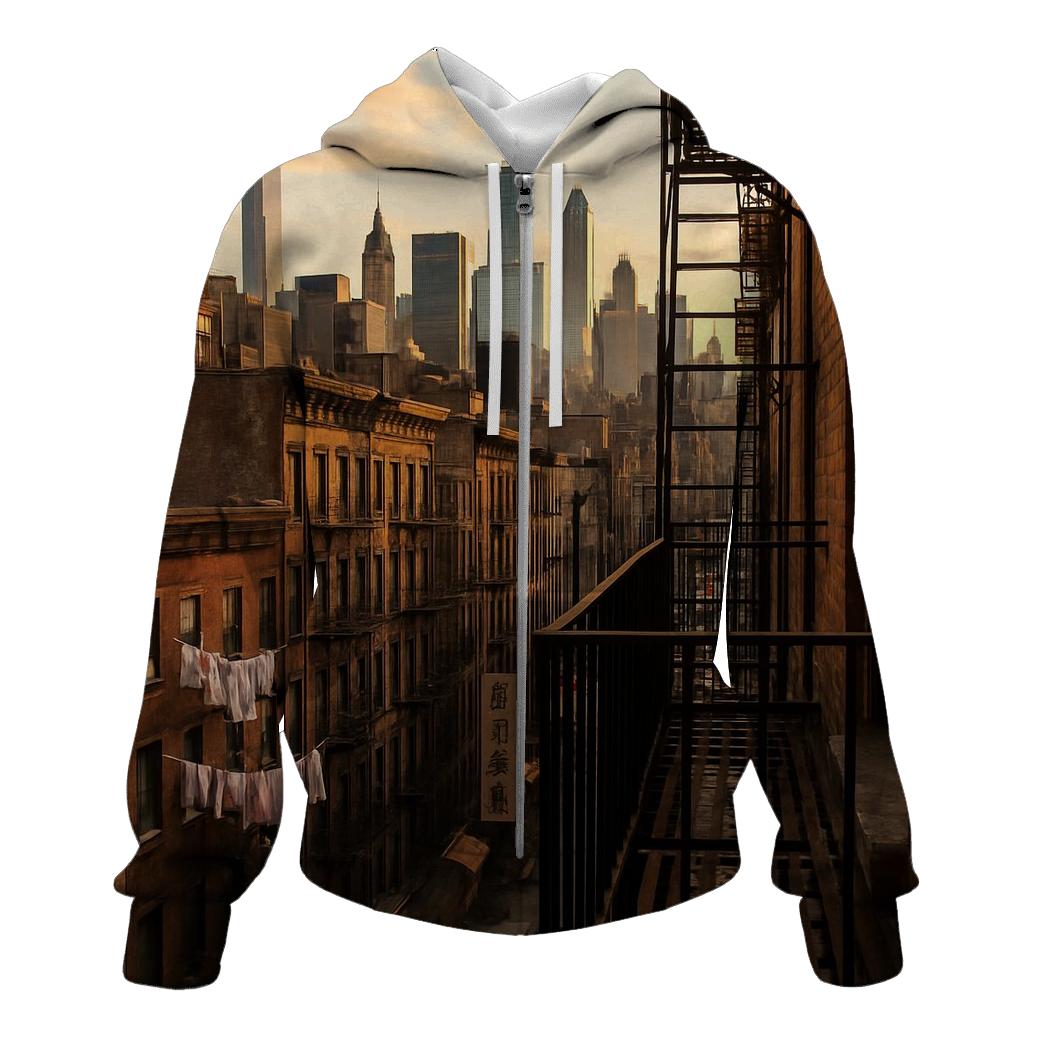 Chinatown Tenements Framing Midtown Spires lightweight hoodies